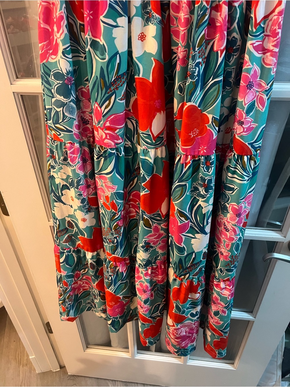 THML Sleeveless Smocked Floral Midi Dress - Picture 5 of 6